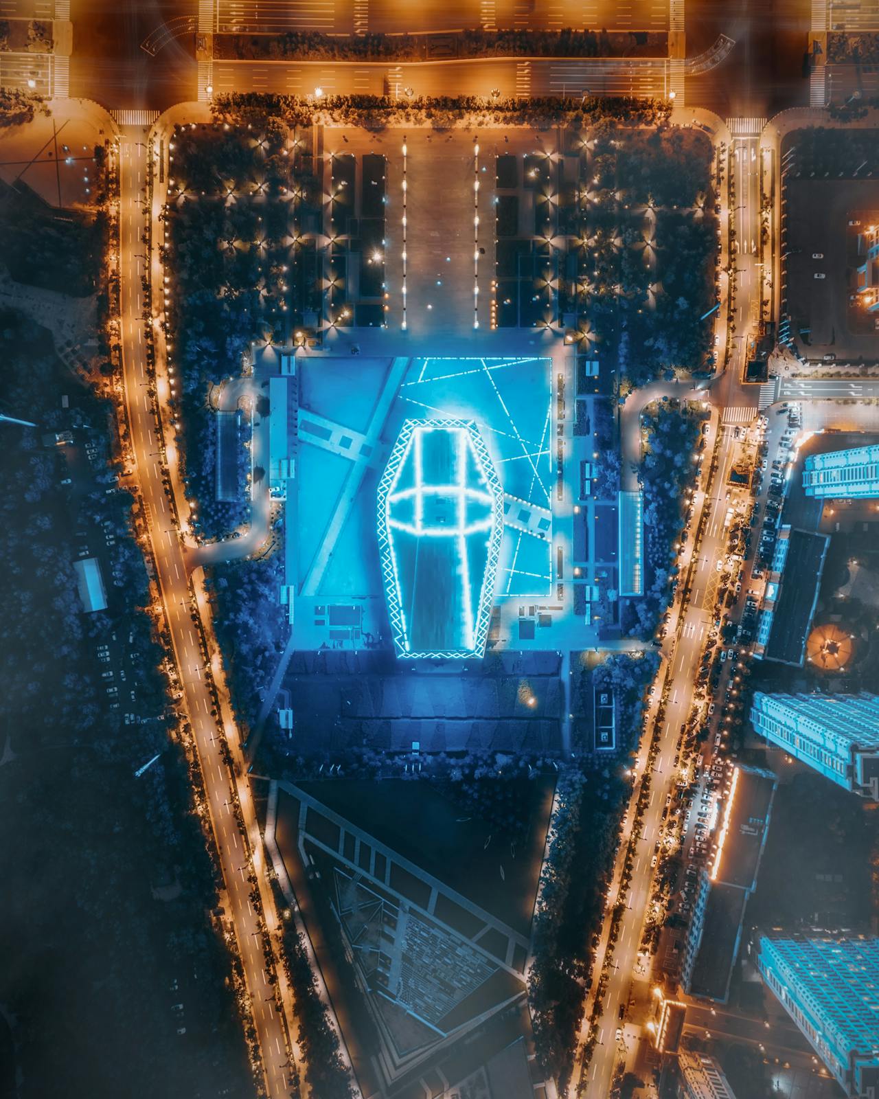 Aerial photography drone cityscape